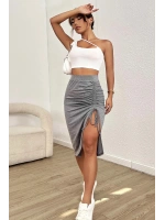 Kadın Beyaz Tek Omuzlu Çapraz Askılı Crop Top Büstiyer