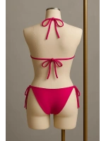 Kadın Fuşya Yandan Bağlamalı Bikini Mayo Takımı