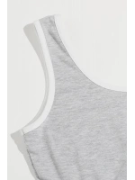 Kadın Gri Askılı Crop Top ve Şortlu Gecelik Takım