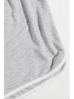 Kadın Gri Askılı Crop Top ve Şortlu Gecelik Takım