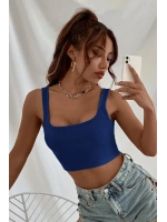 Kadın Lacivert Kalın Askılı Crop Top Büstiyer
