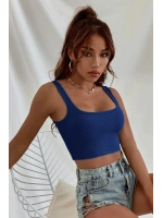 Kadın Lacivert Kalın Askılı Crop Top Büstiyer