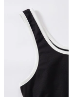 Kadın Siyah Askılı Crop Top ve Şortlu Gecelik Takım