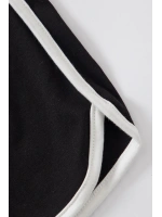 Kadın Siyah Askılı Crop Top ve Şortlu Gecelik Takım