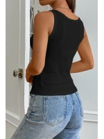 Kadın Siyah Kolsuz Kalın Askılı Uzun Crop Top Bluz & Atlet