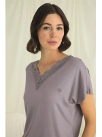 Kısa Kollu V Yakalı Dantelli Pijama Takımı - KLBN29235