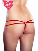 Liona Lastikli Kırmızı Bayan Seksi Tanga