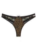 Liona Leopar Desenli Dantelli Fantezi G String Külot