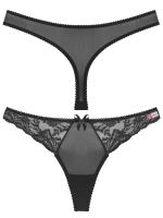 Liona Siyah Dantelli Fantazi G String Külot