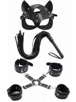 Maske Kırbaç Bileklik 5 Li Harness Deri Set - KLBN19653