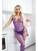 Askılı Fantazi Vücut Çorabı - Mor - KLBN24258
