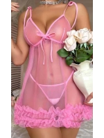 Pembe Kdın Fantezi Gecelik Tül 2096
