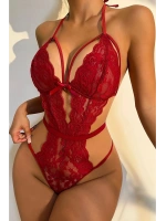 Kırmızı Dantelli Babydoll Gecelik Modeli - Kadın - KLBN00183
