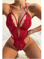 Kırmızı Dantelli Babydoll Gecelik Modeli - Kadın - KLBN00183