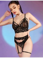 Dantelli Fantazi Jartiyer Takım - Siyah - KLBN25211