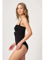 Siyah Göğsü Açık Agraflı Body Korse