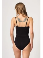 Siyah Göğsü Açık Agraflı Body Korse