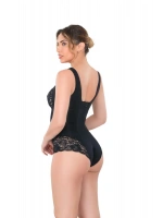 Dantelli Agraflı Body Korse - Siyah - KLBN30405