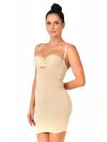 Göğsü Açık Elbise Korse - Ten - KLBN29579