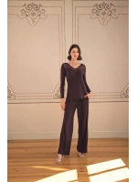 Uzun Kollu ve Dantelli Pijama Takımı - KLBN29179