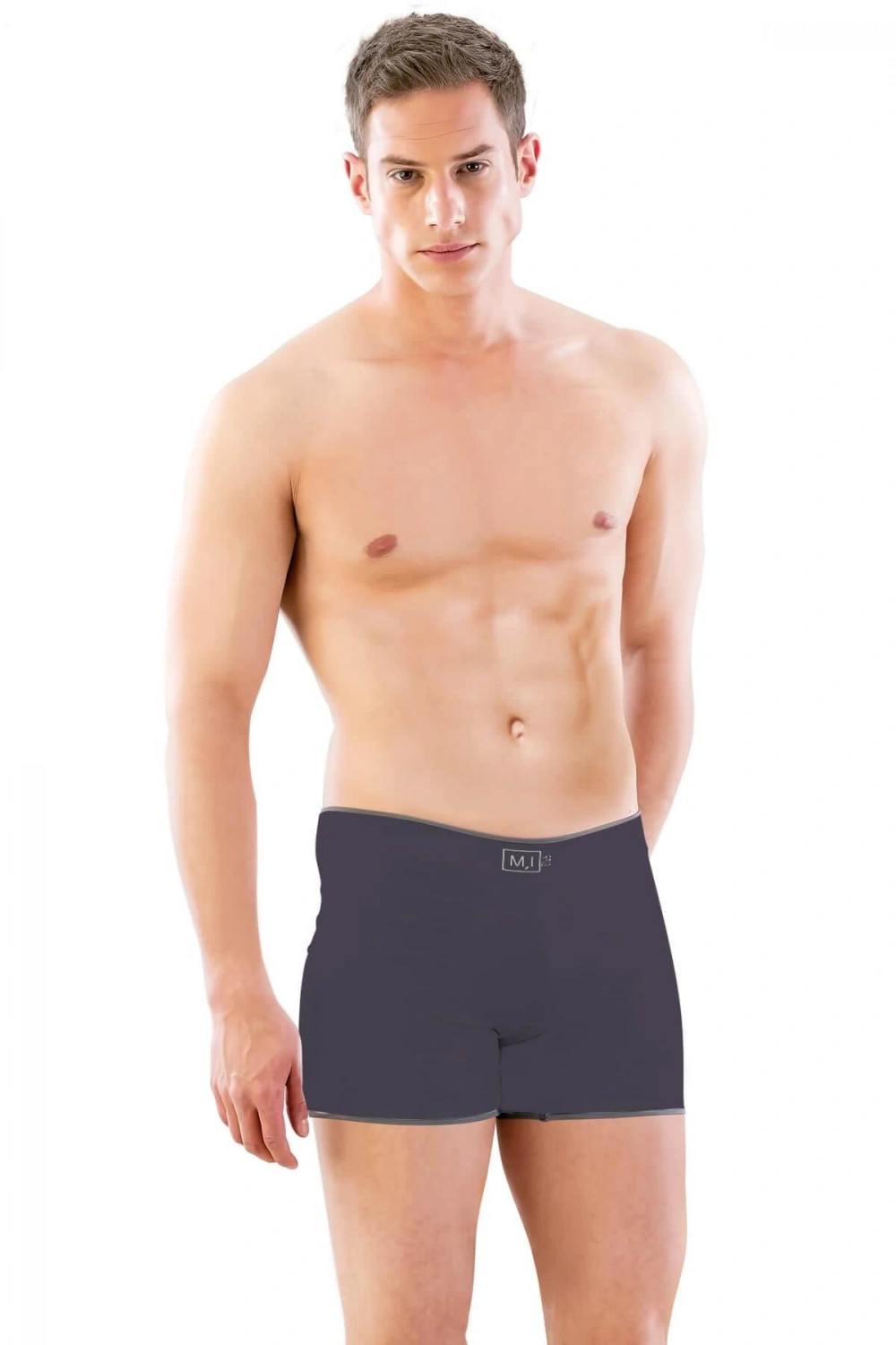 Seamless uzun Erkek Boxer - Antrasit - KLBN30545