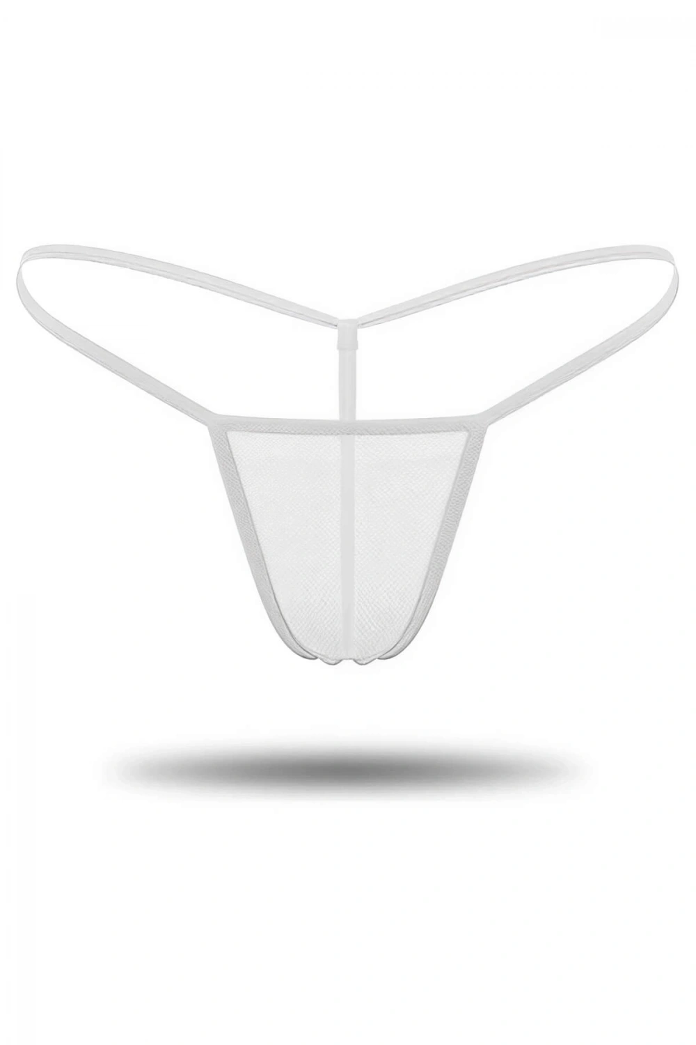 Kadın Tanga - Beyaz Transparan Tül String - KLBN00255