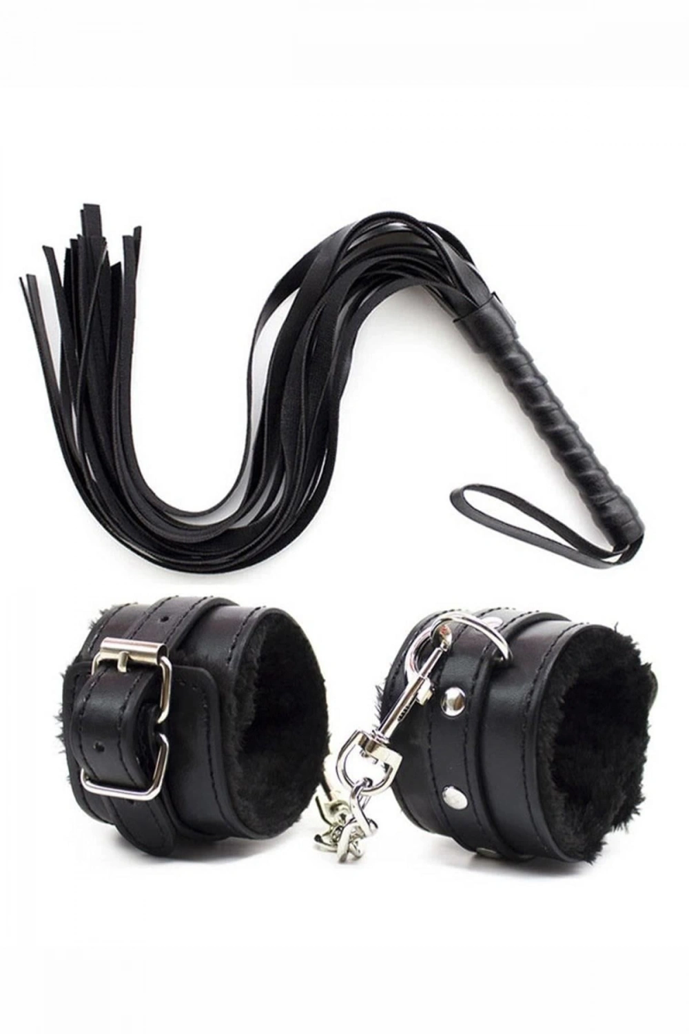 Deri Bileklik Kırbaç Harness Set - KLBN19652