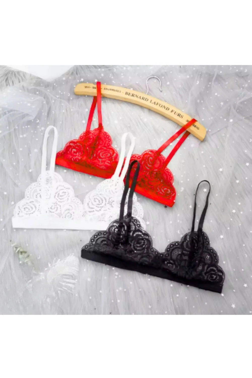 Fantezi 3lü Seksi Dantel Sütyen Seti 9257