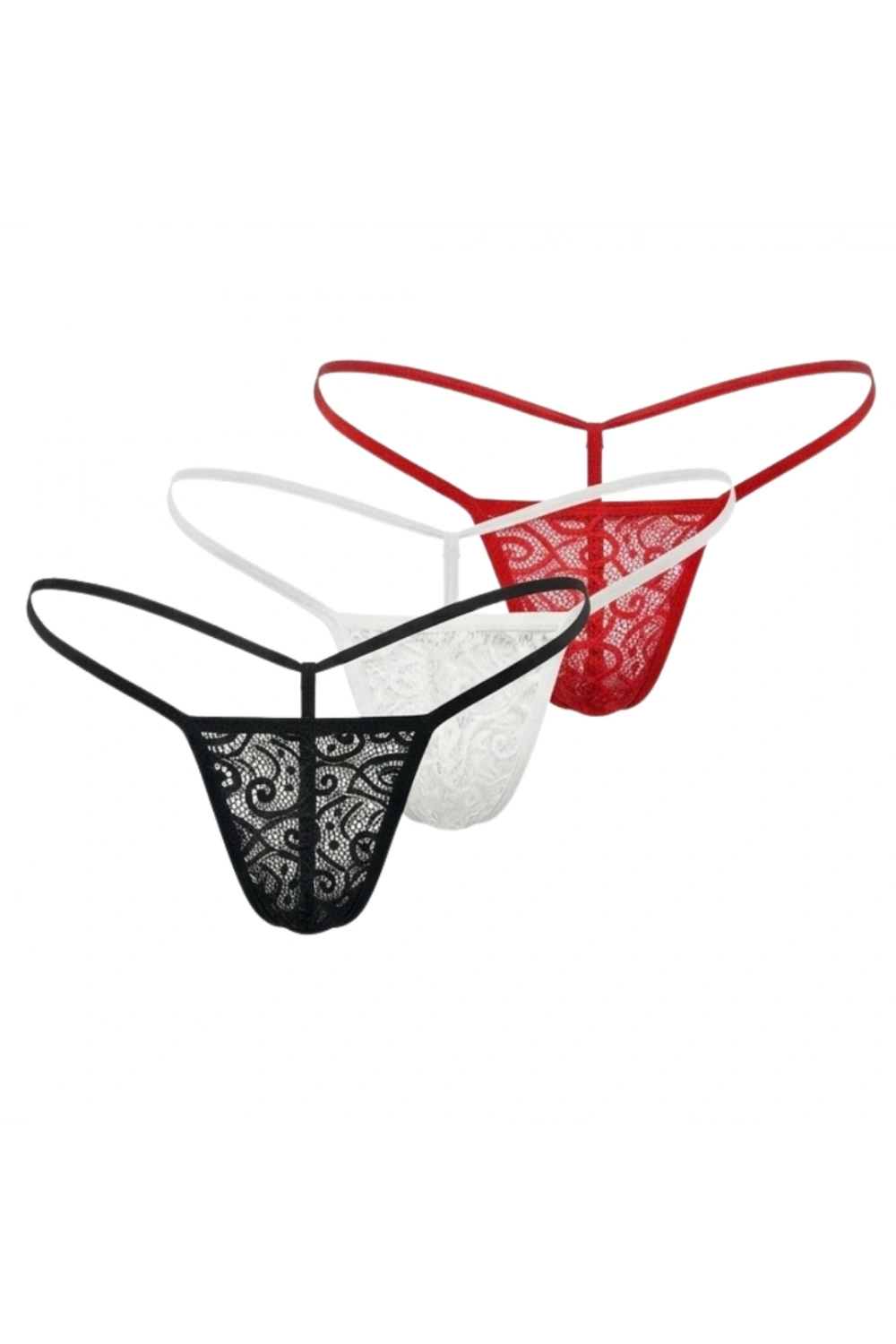 Kadın 3lü Dantelli G - String 0060