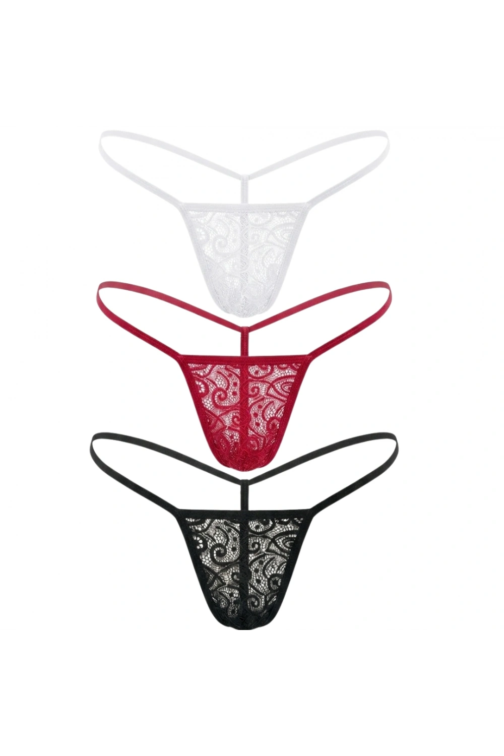 Kadın 3lü Dantelli G - String 0060
