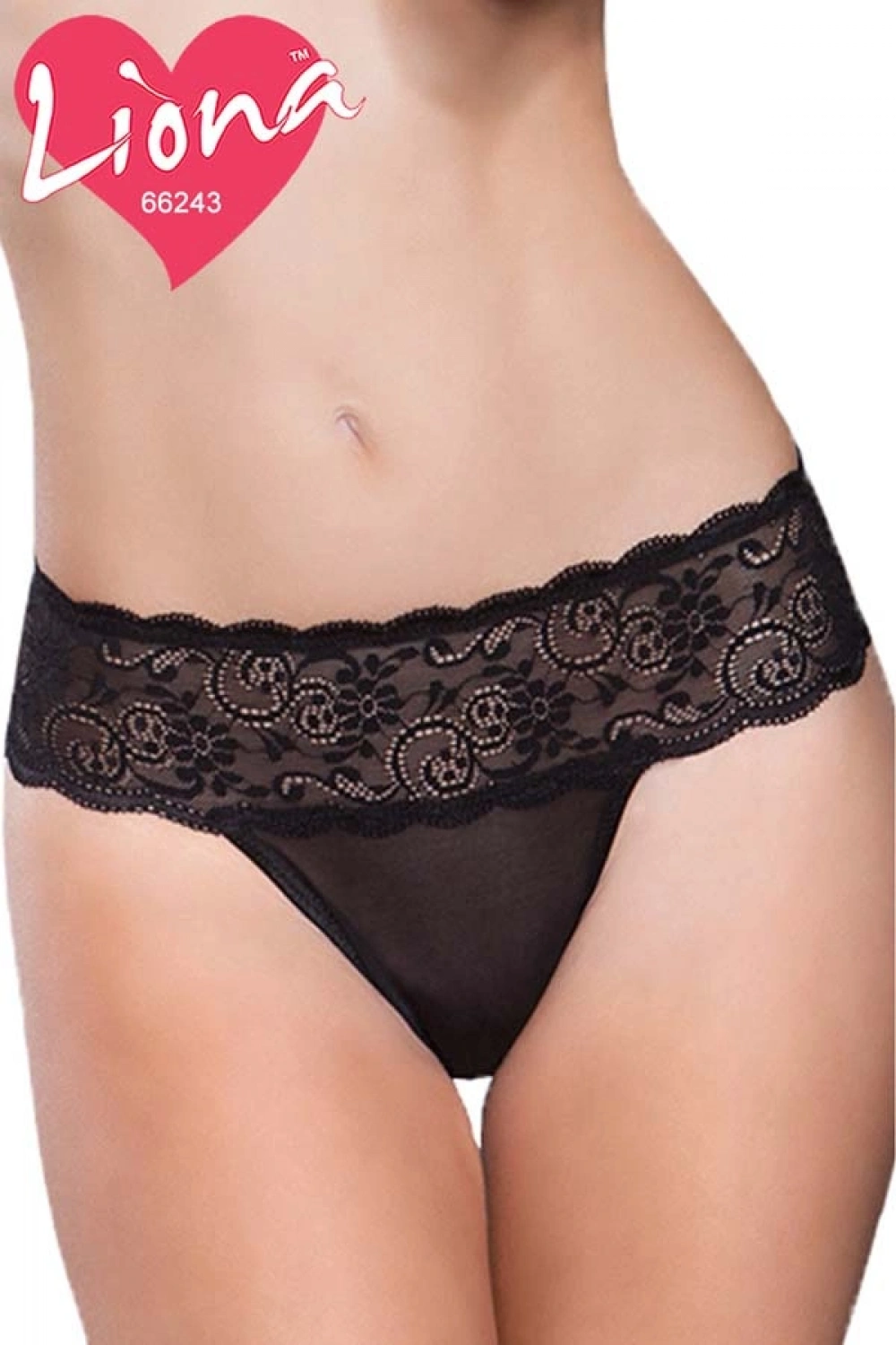 Liona Kurdeleli Siyah Bayan Seksi Külot