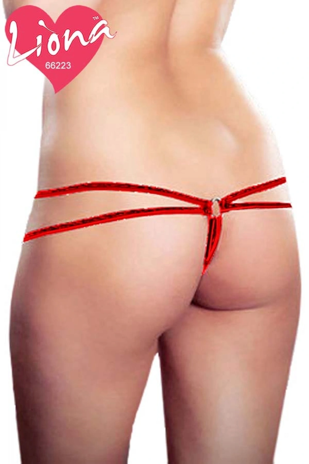 Liona Lastikli Kırmızı Bayan Seksi Tanga
