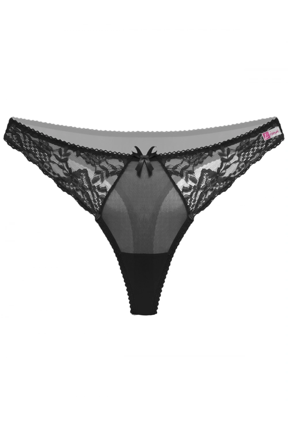Liona Siyah Dantelli Fantazi G String Külot