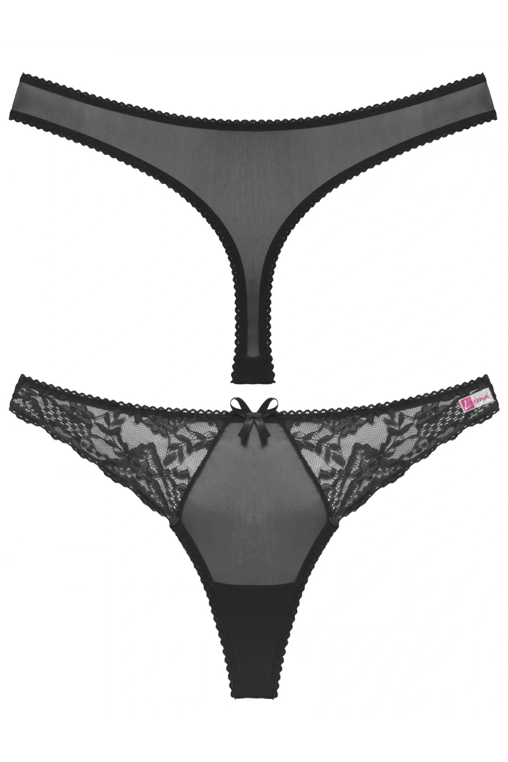 Liona Siyah Dantelli Fantazi G String Külot