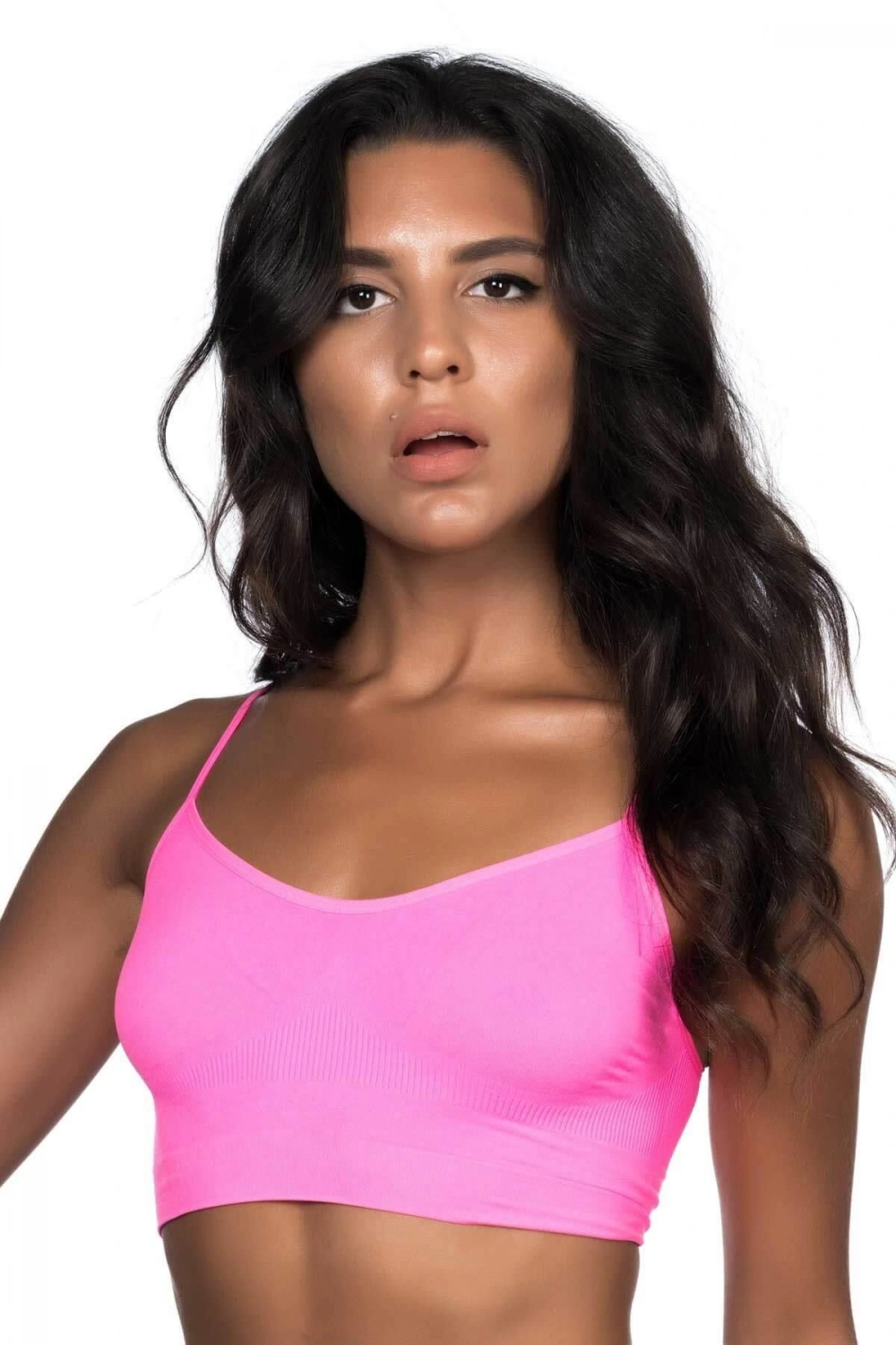 Neon Soft İp Askı Büstiyer - Fuşya - KLBN29489