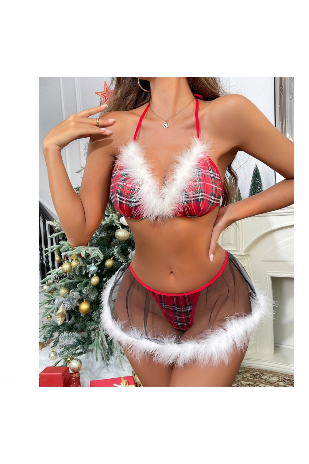 Seksi Transparan Etekli Yılbaşı Kostümü 9301