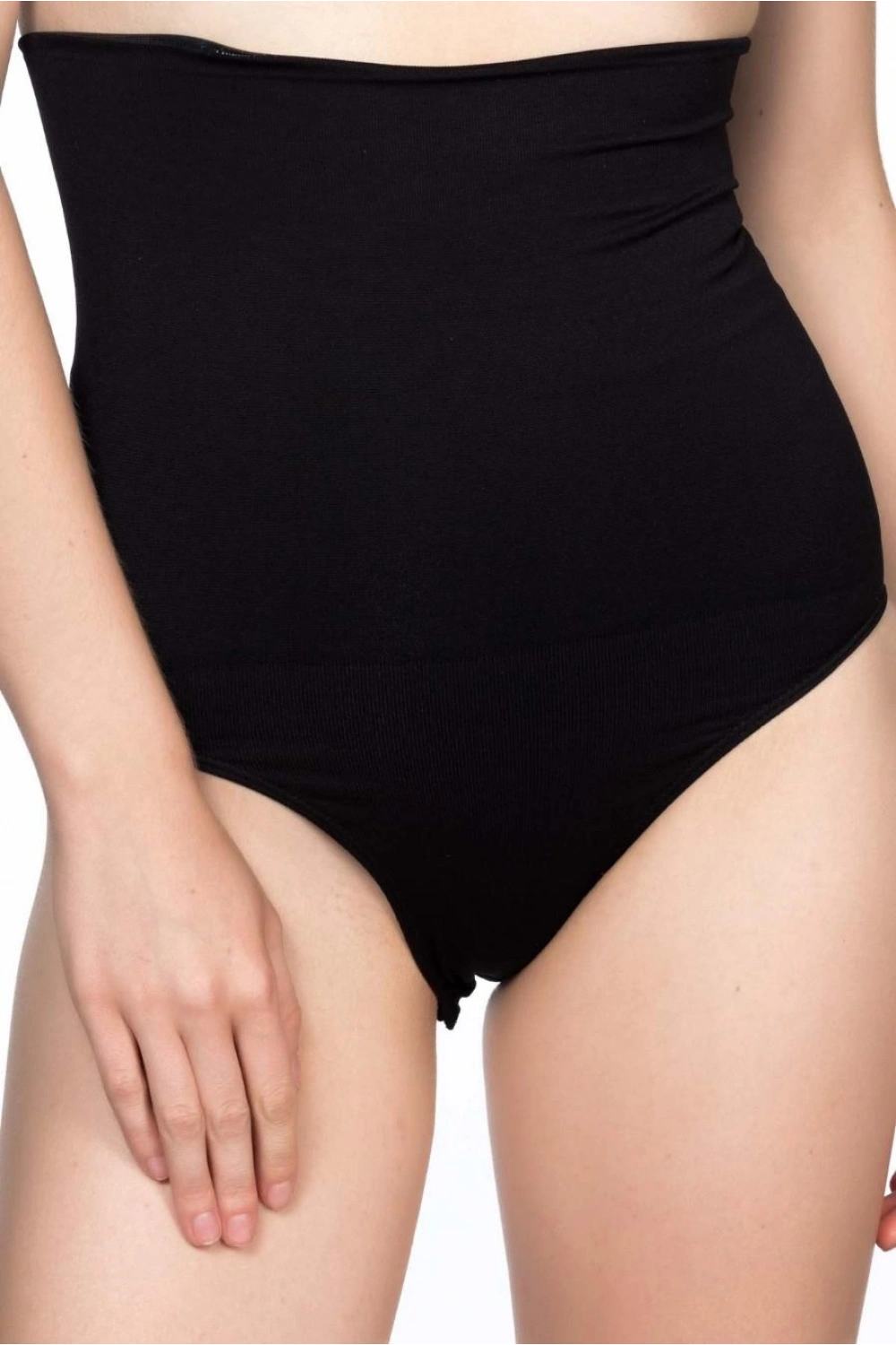 Siyah Double Yüksek Bel Çıtçıtlı  Slip Korse