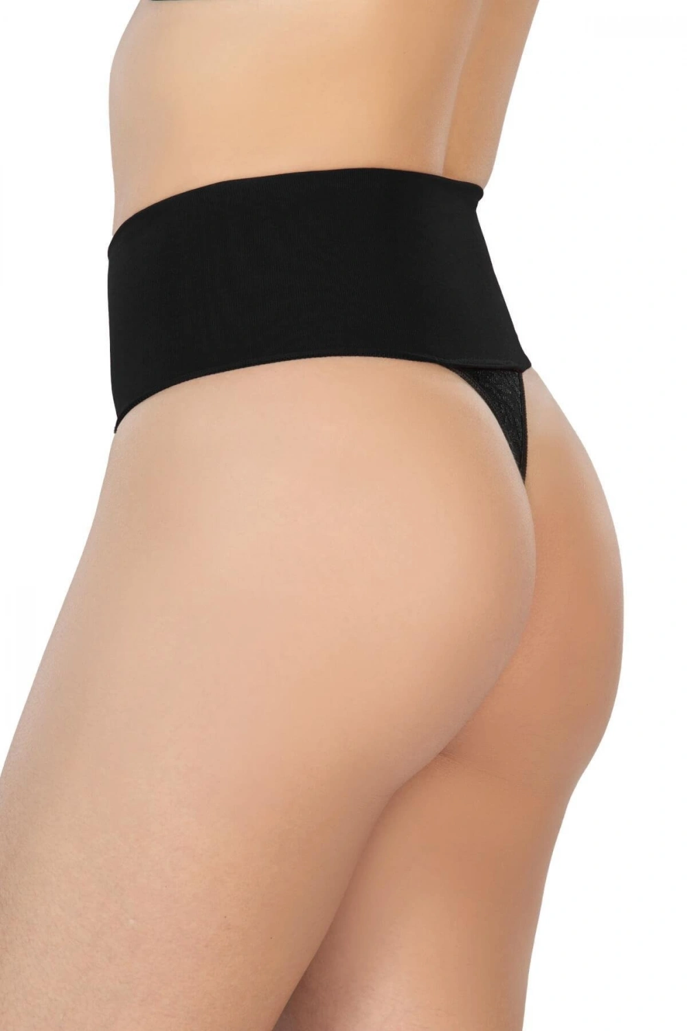 Seamless Çift Renk String Korse - Siyah - KLBN30801