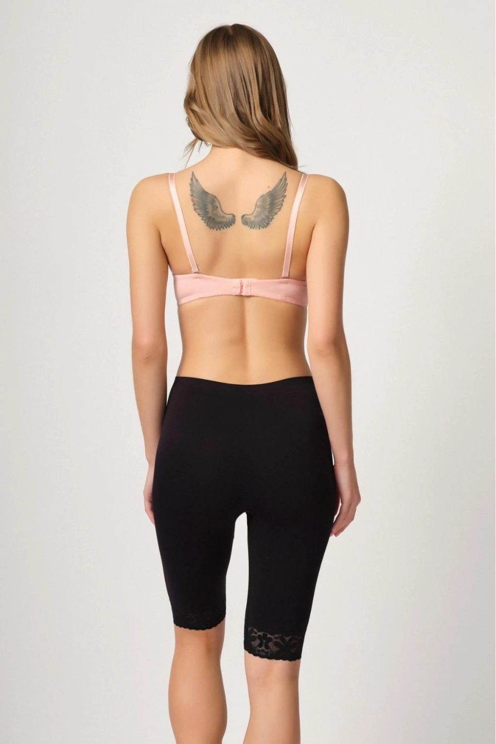 Soft Uzun Paça Dantelli Boxer - Siyah - KLBN30427