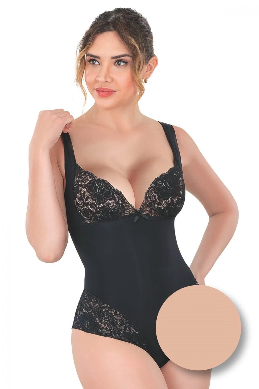 Ten Dantelli Agraflı Body Korse