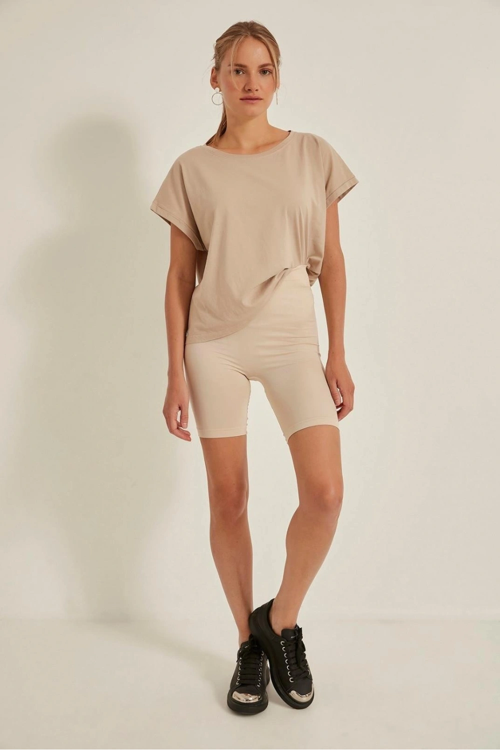 Soft Uzun Paçalı Boxer Korse - Ten - KLBN29443