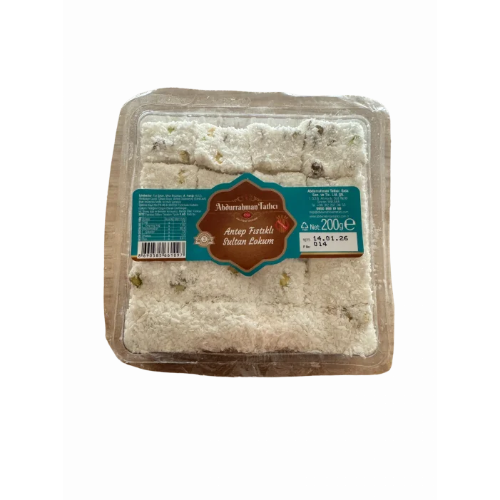 Antep Fıstıklı Beyaz Lokum 200 Gr