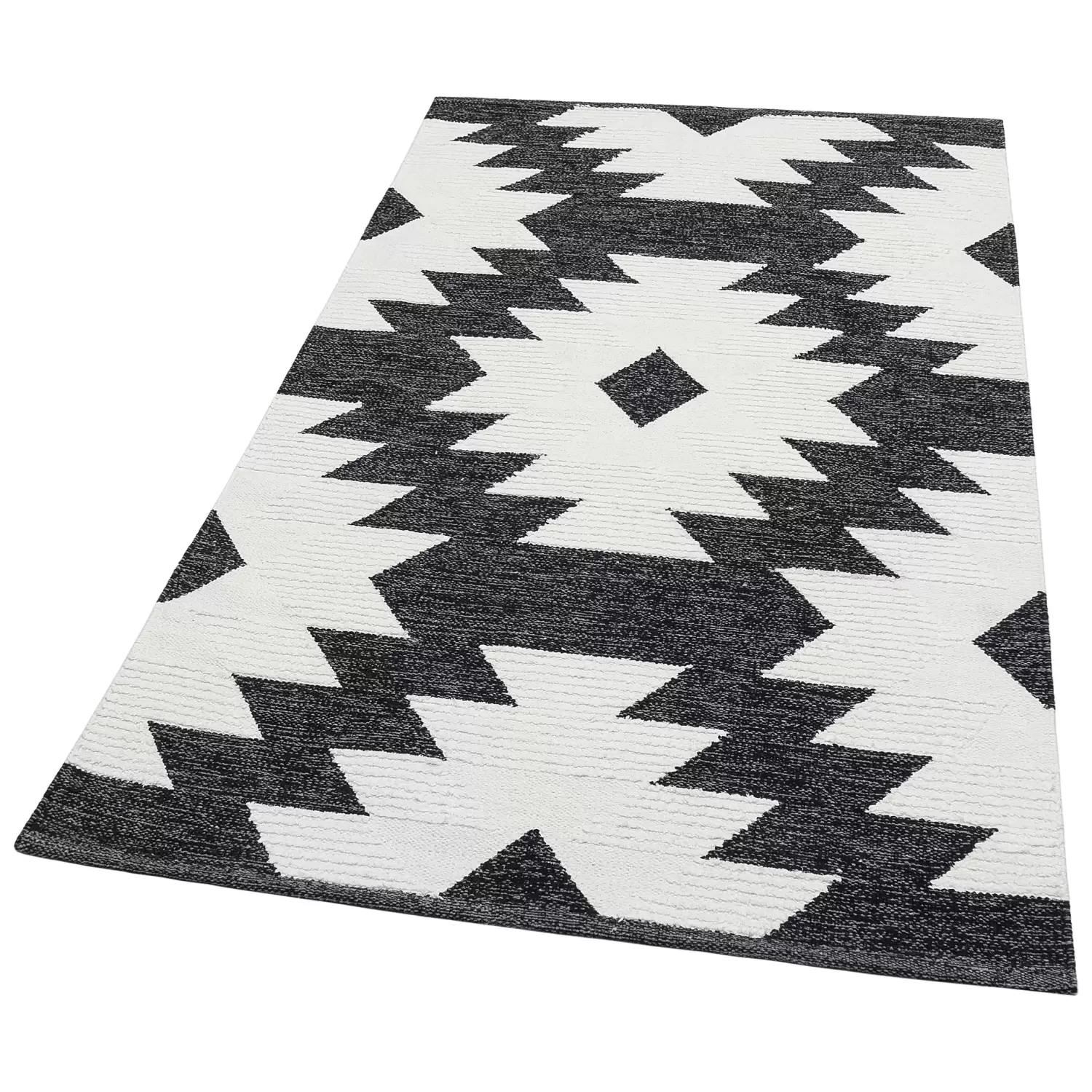 Eko Halı Afro Afr 01 Black White Hint Kilim