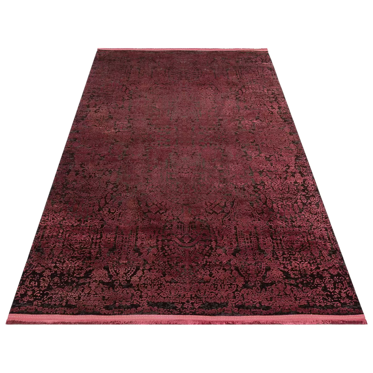 Eko Halı Cordoba Db 04 Antrasıt Burgundy Makine Halısı