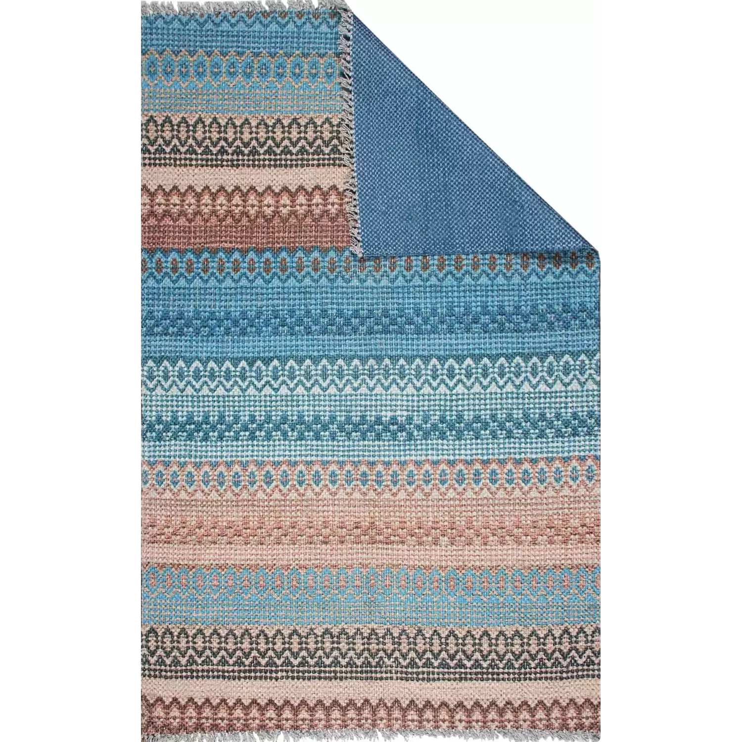 Eko Halı Bodrum Bd 04 Blue Nw Baskı Kilim