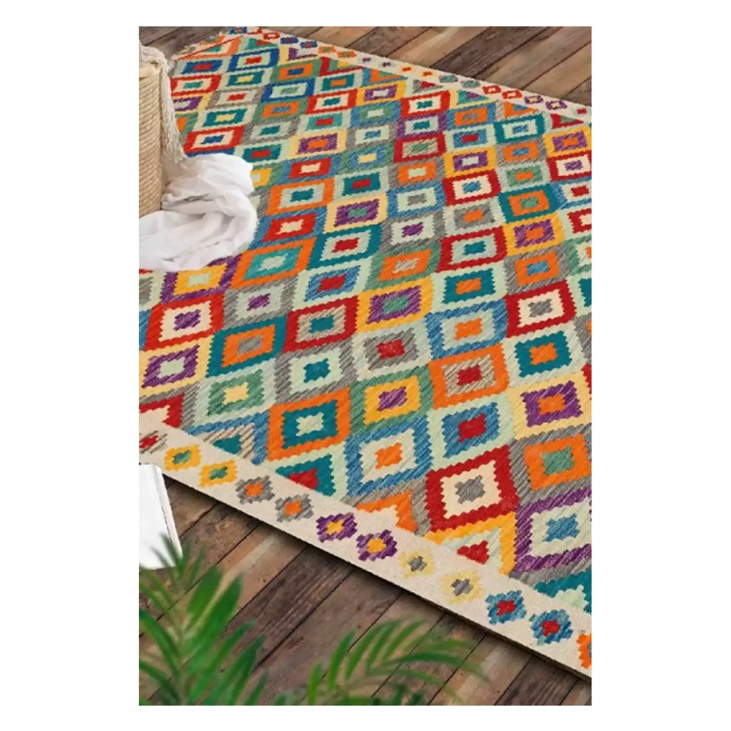 Evimod Antik 04 Geleneksel Kilim Desenli Vintage Yıkanabilir Kaymaz Taban Dekoratif Halı