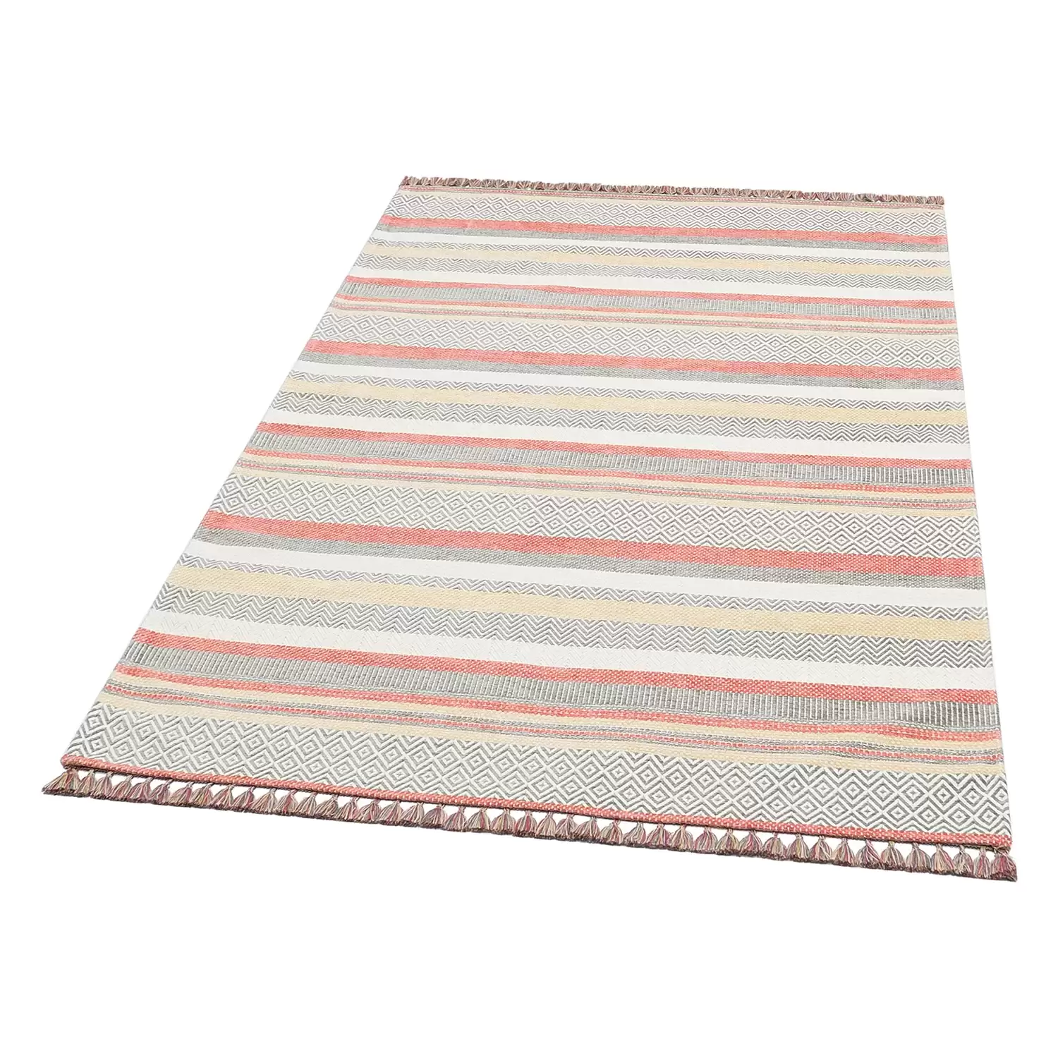 Evimod Aztec Az 01 Powder Yıkanabilir Saçaklı Kilim