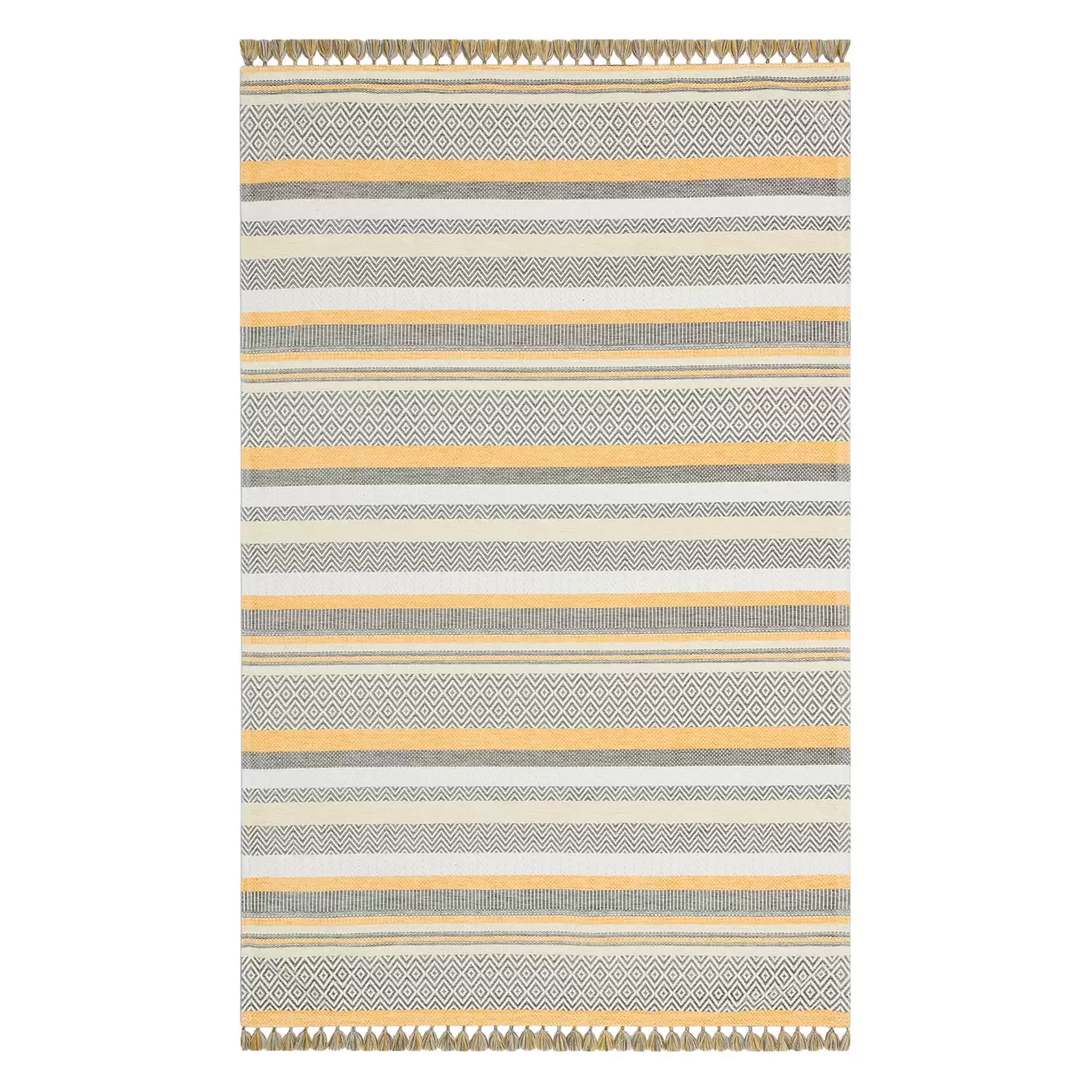 Evimod Aztec Az 01 Yellow Yıkanabilir Saçaklı Kilim