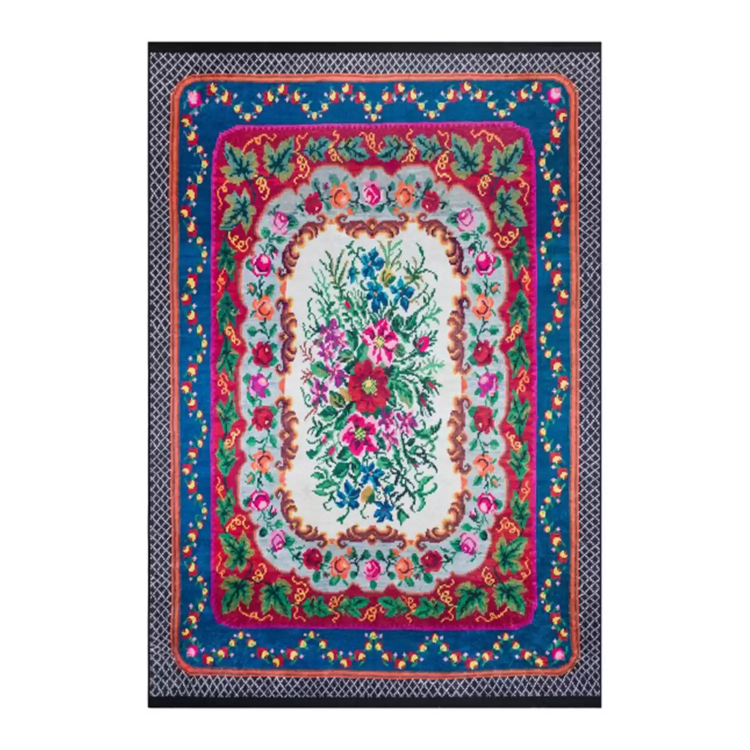 Evimod Cotton Afgan 01 Geleneksel Pamuk Tabanlı Dokuma Kilim 733-00