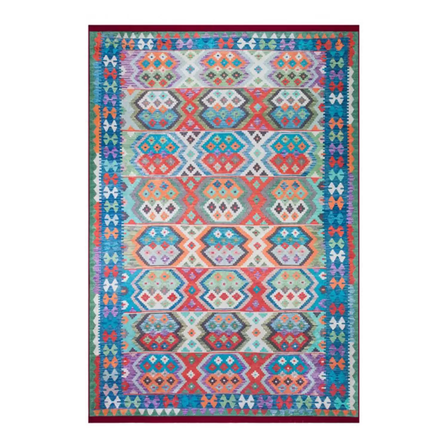 Evimod Cotton Afgan 01 Geleneksel Pamuk Tabanlı Dokuma Kilim 748-00